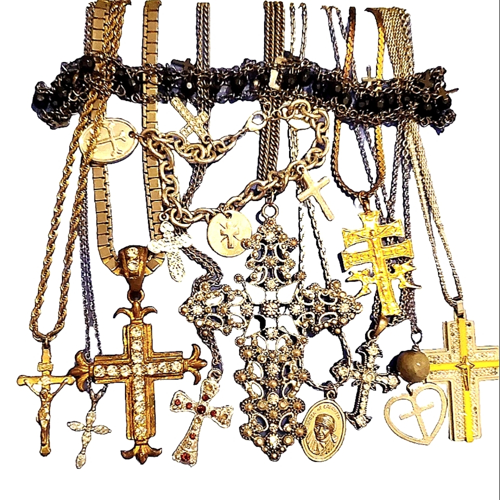 12 cross Necklaces